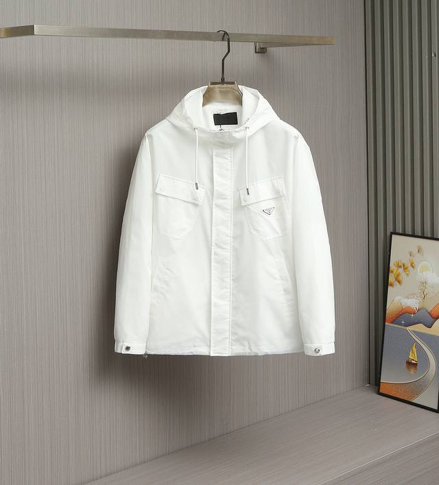 Prada men's fashion-inspired hooded jacket, licensed from Taiwan Yibi Trading,