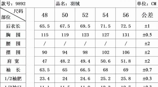 Down Moncler Down Jacket Size Chart 9892