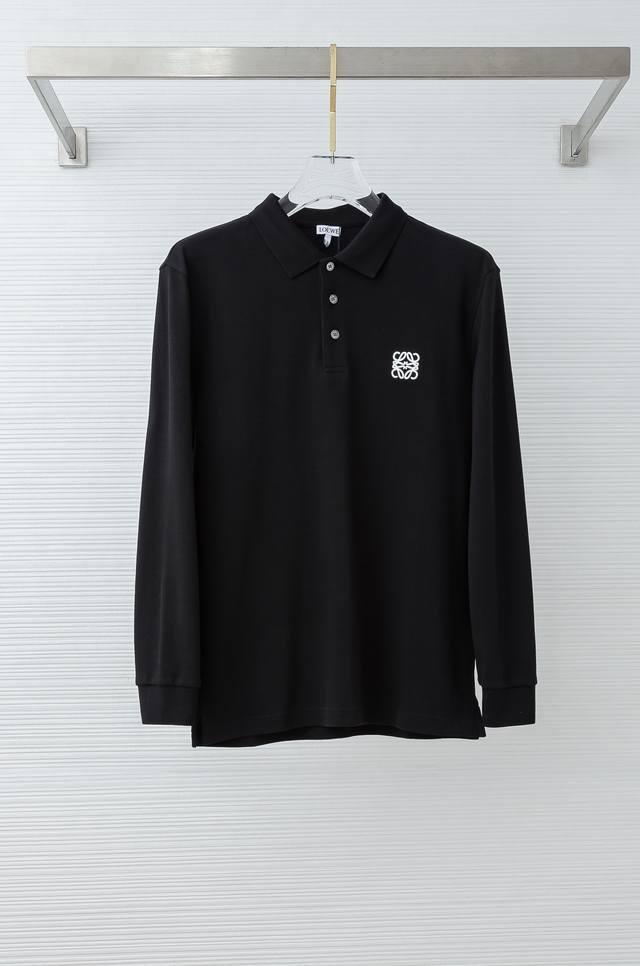 Loewe#We 2025Fw New Light Luxury Men's Lapel Long-sleeved T-shirt#Selected impor