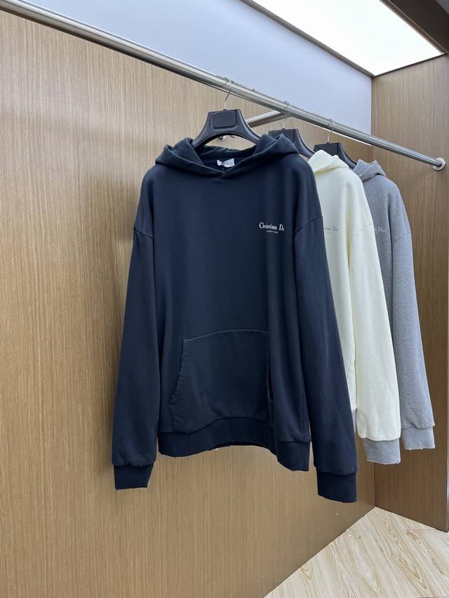Dior's Autumn/Winter 2025 classic distressed mottled letter print hooded sweatsh