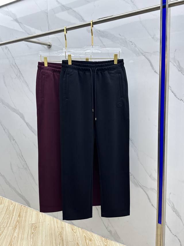 High-quality Gucci 2025 Fall/Winter new casual pants with thickened, three-dime