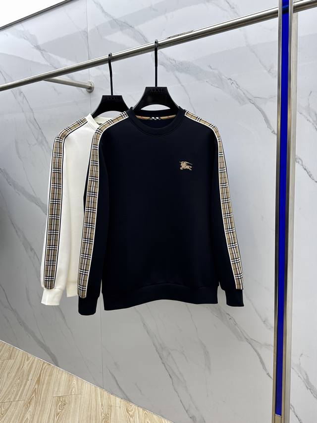 Burberry's new fall 25Ss round-neck, brushed, layered sweatshirt features embroi