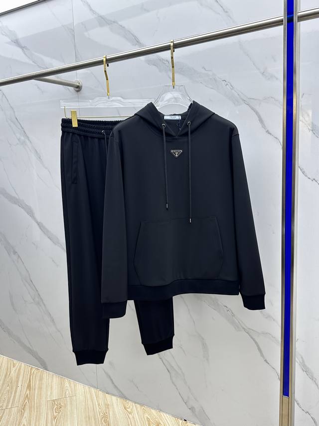Prada 2025 Autumn/Winter new men's casual hooded suit, custom-made high-end fab