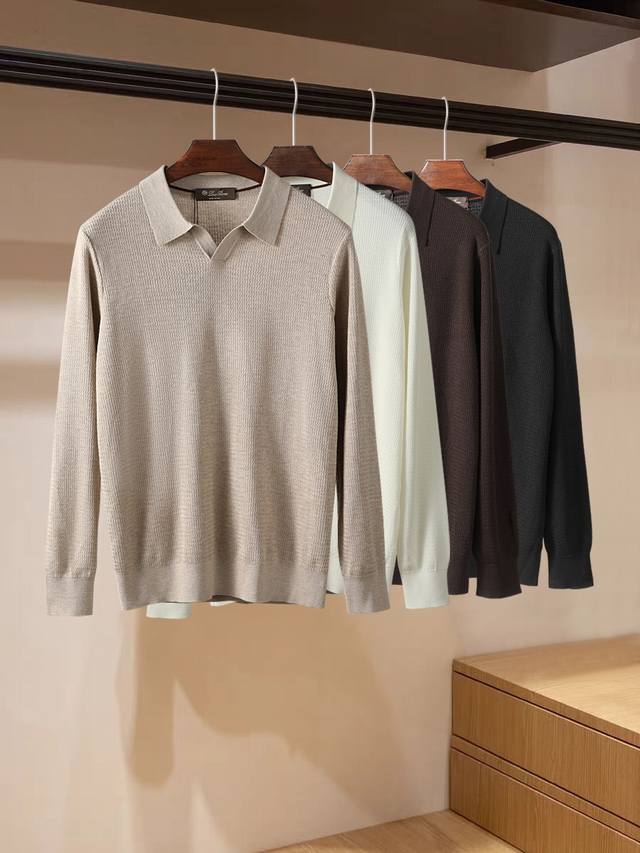 New Autumn/Winter 25Ss Loro Piana Old Money Style High-End Cashmere Blend Sweat