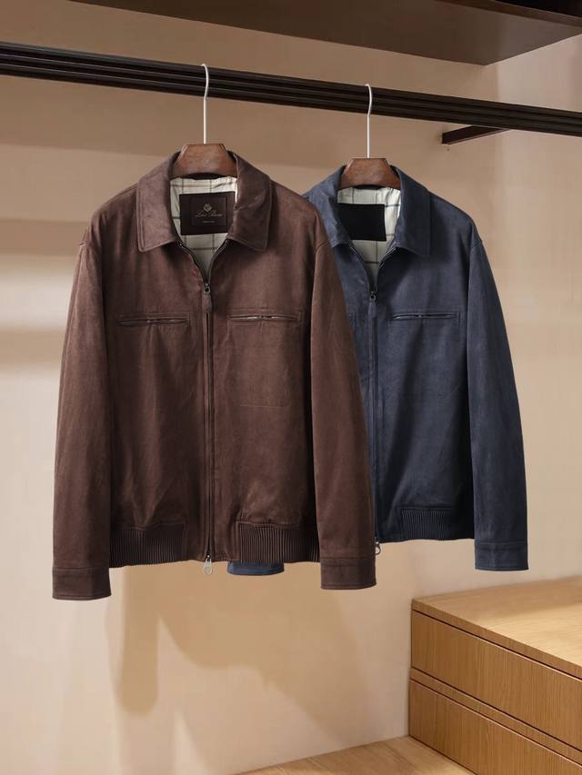 Imported suede Loro Piana high-end leather stitching autumn and winter men's pi