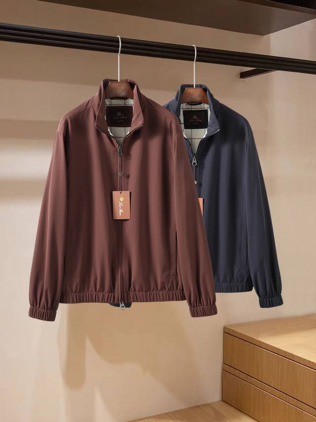 New Autumn/Winter 25Ss Loro Piana Classic Bomber Jacket Old Money Style Elegant