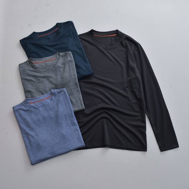 L p wool blend bottom brushed long sleeve warm bottoming shirt Size: M-3Xl Model