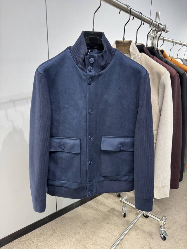 25Autumn and Winter Bc Knitted Patchwork Down Jacket Made of custom knitted fabr