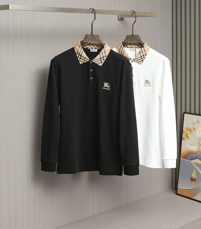 Burberry's new Autumn/Winter 2025 long-sleeved polo shirt, sourced from a Hong K