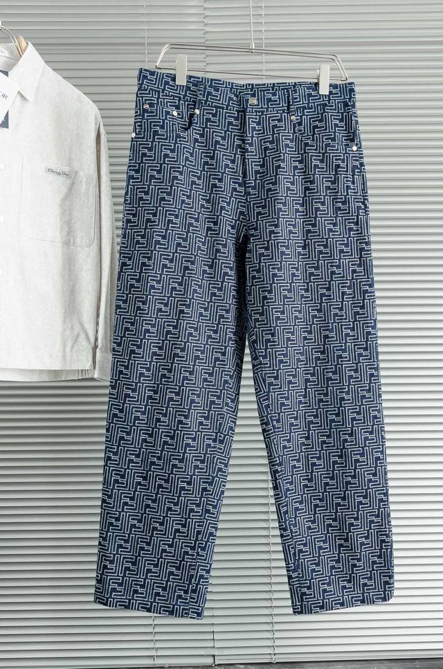 new# Fendi 2025Fw new loose-leg casual jeans #Washable, durable, and durable. A