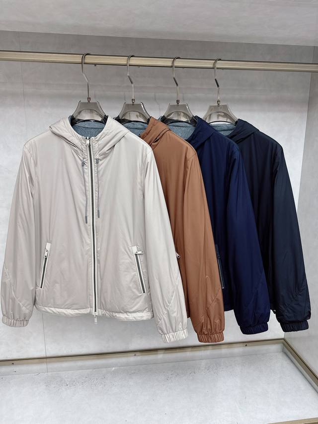 This reversible hooded jacket, a hot seller at Zegna's 25th anniversary counter