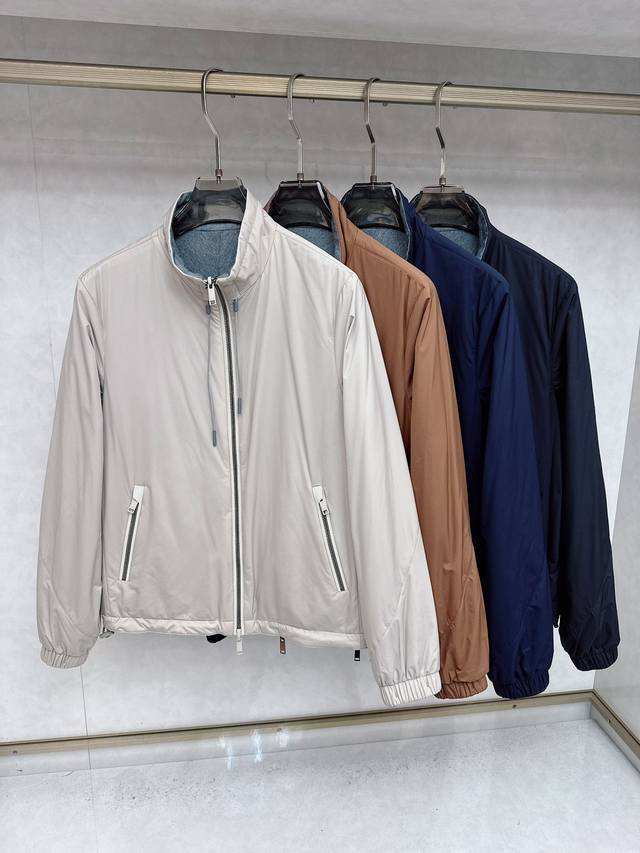 Ze Zegna's new 2025 Fall men's reversible jacket, a thin cotton jacket. This hig