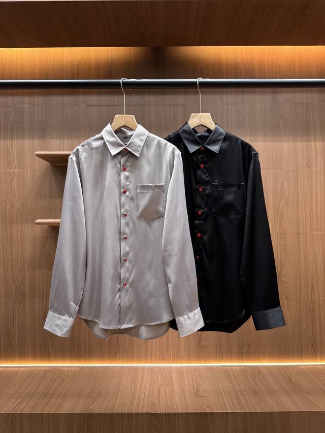 Kiton25Fw's new early fall styles are here! Silk tech cotton lapel shirt! Men's