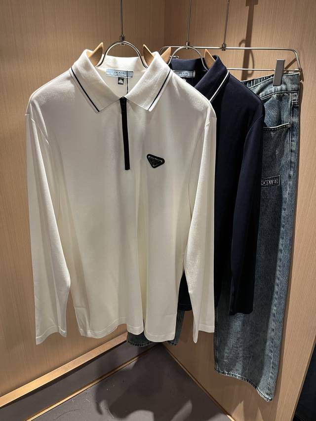 prad*Puda's new Fall/Winter 2025 long-sleeved polo shirt features classic elemen