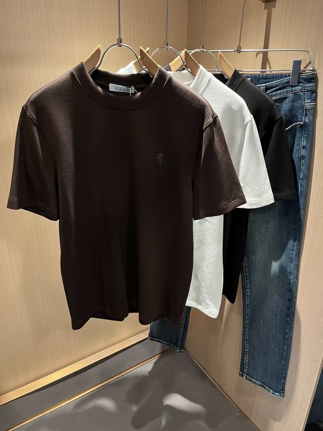Loe*We 2025 Fall/Winter Men's Short-Sleeved Base Shirt, sourced from Italy, feat