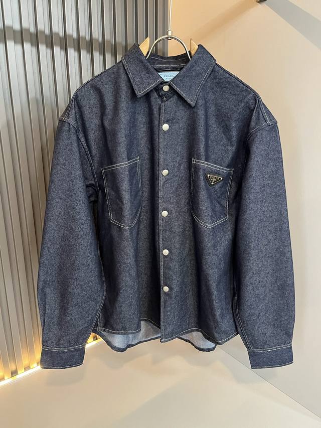 pra*Da Prada's new unisex denim shirts for Fall 2025 are now available! This ver