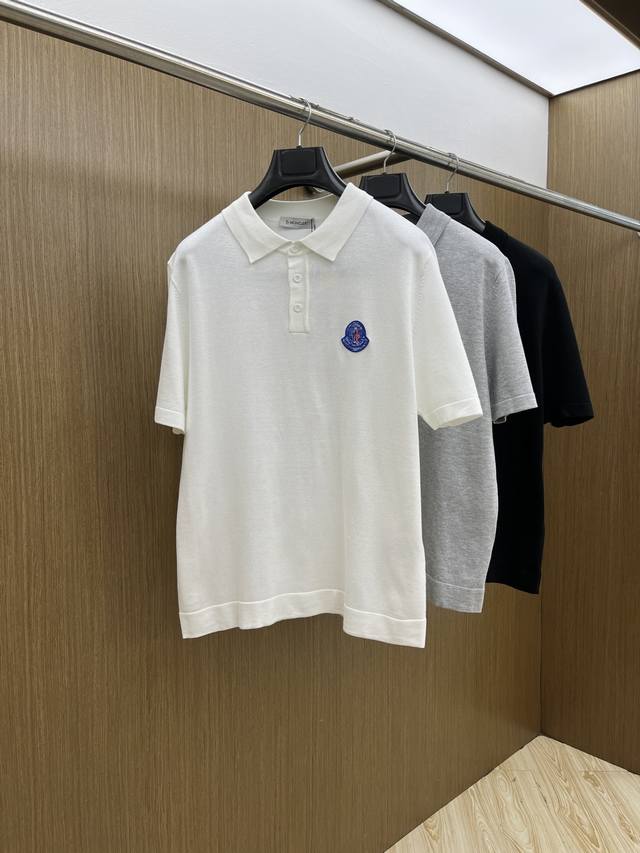 New arrival Mon 2540 Spring/Summer knitted lapel polo shirt, made from imported