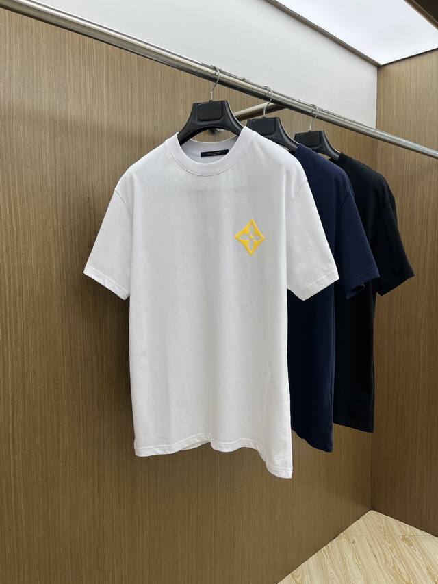 New Lv 2540 Spring/Summer unisex short-sleeved crew neck T-shirt, featuring a s