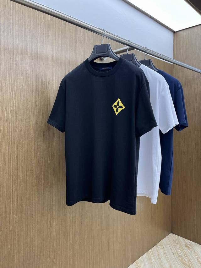 New Lv 2540 Spring/Summer unisex short-sleeved crew neck T-shirt, featuring a s