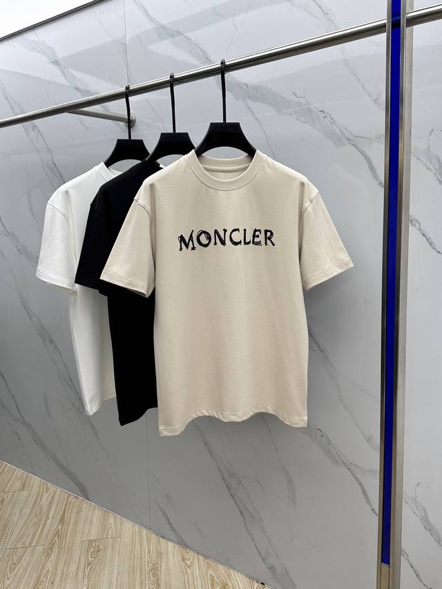 Moncler's new fall 2025 short-sleeved base T-shirt, featuring seasonal colors, c
