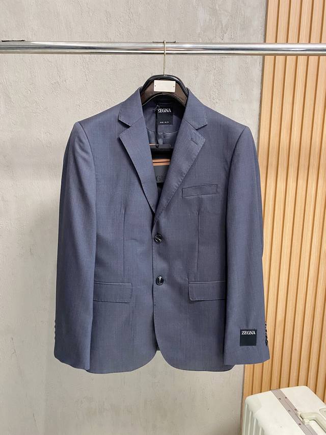 New Ez Family Men's Business Casual Plaid Plain Wool Blazer. Produced by a high