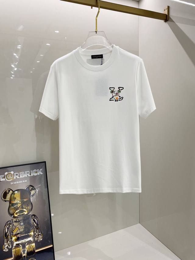 Lv 2025 Spring/Summer new unisex short-sleeved T-shirt! Custom-made exclusive pu