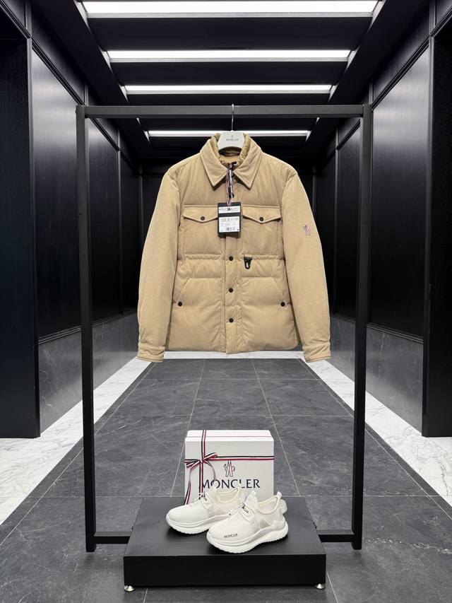 Premium down Moncler Grenoble ski collection Lech corduroy two-piece shirt-style