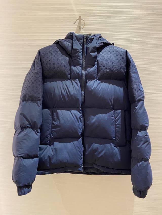 Louis Vuitton Monogram patchwork new three-dimensional jacquard hooded down jack