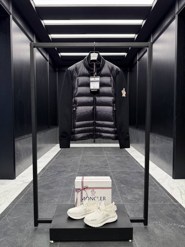 Moncler Grenoble Cardigan Tricot Men's Down-Padded Wool and Cashmere Zip-Up Car