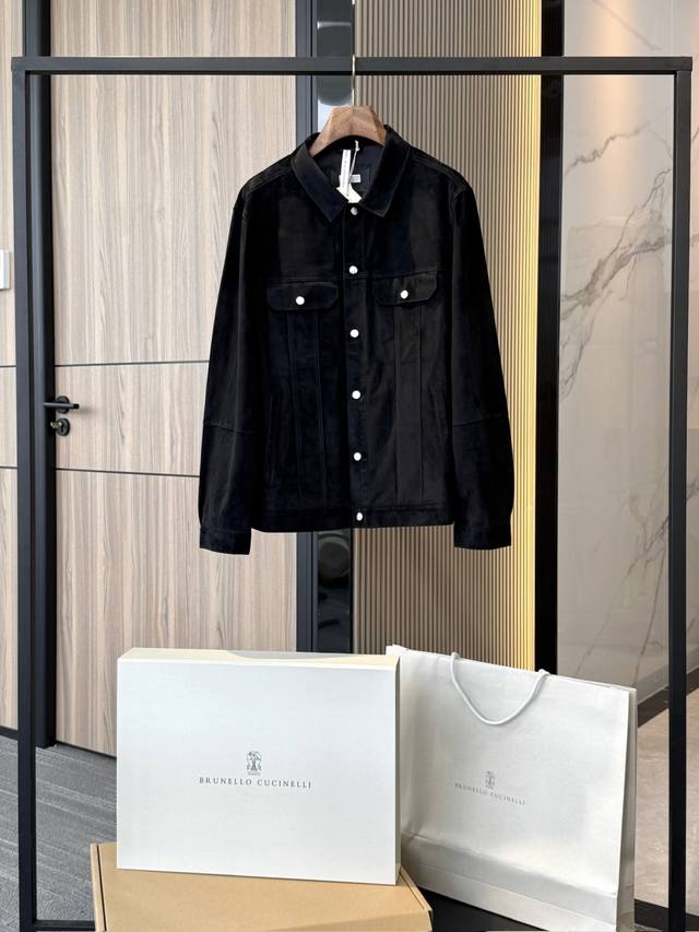 Four-pocket suede bomber jacket for over 60,000 RMB. [Bc End of Season Sale] Br