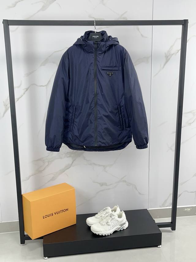 2025 New Prada Down Jacket Prada woven jacket with down coat inside new winter w