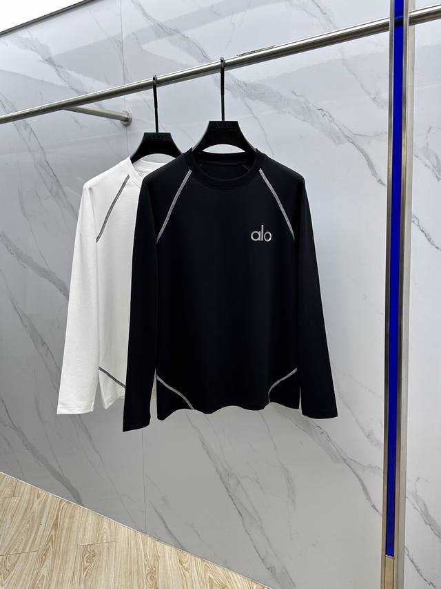 Alo's new fall 2025Ss cotton long-sleeved T-shirt, featuring seasonal colors, co