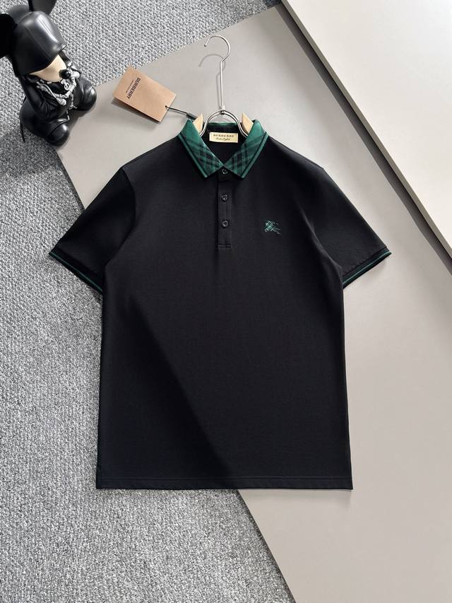Burberry's new spring/summer 25Ss short-sleeved lapel T-shirt polo shirt. This