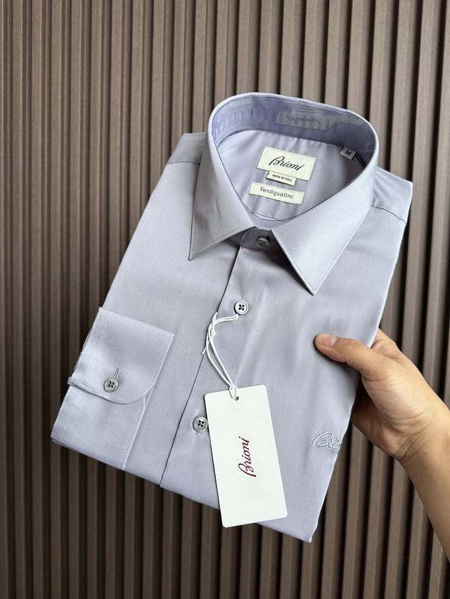 Light grey~ Brioni private label leader! Royal royal exquisite satin fabric burn