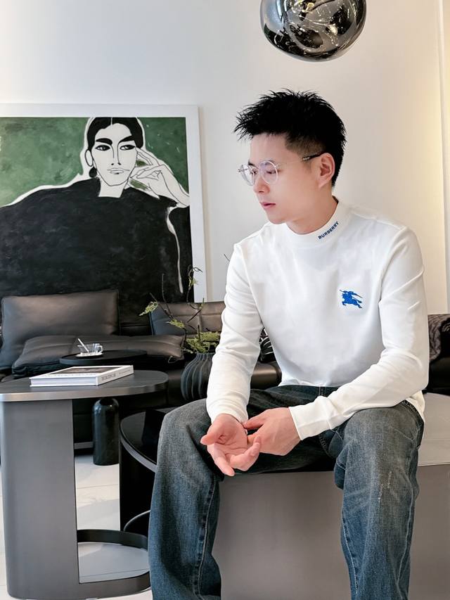 Burberry's new autumn/winter 2025 fashion casual long-sleeved T-shirt is made f