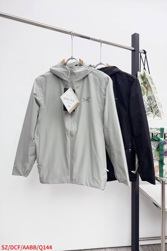 Q144 Sz Arc'teryx Solano Hoody Men's Solid Color Logo Long-Sleeved Hooded Jacket