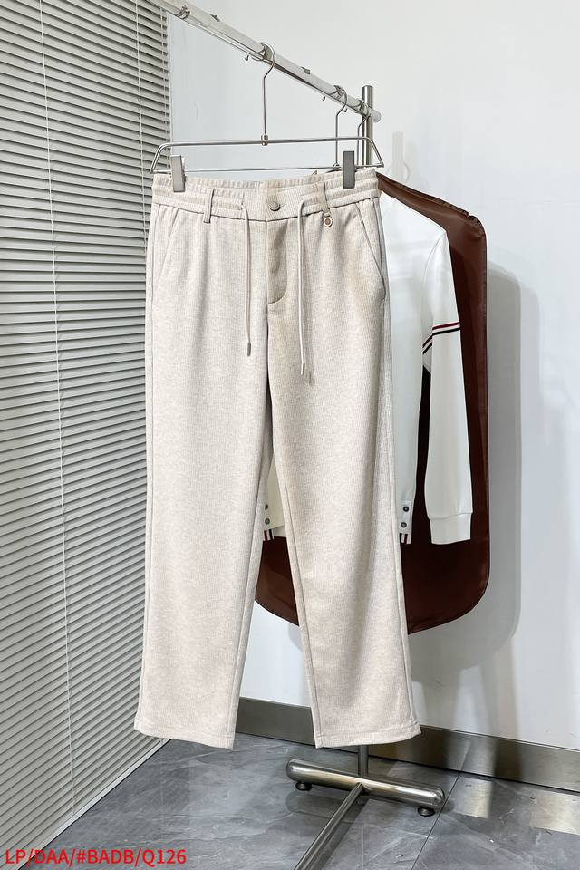 Q126 Lp Autumn and Winter New High-end luxury casual pants in stock Acetate wool
