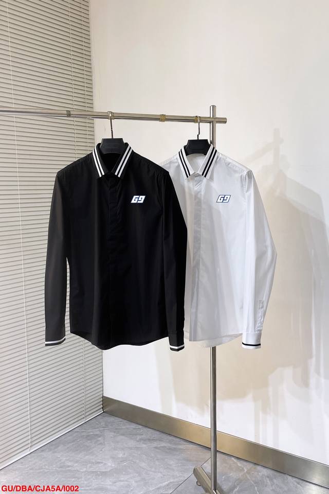 I002 Gucci 2025Ss new long-sleeved shirt, a high-end version! Custom-made, breat