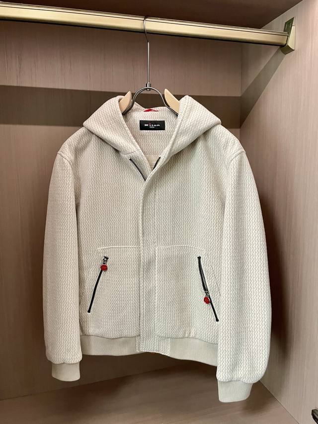 Kiton's new Autumn/Winter 2025 jacket features a unique textured fabric with a d