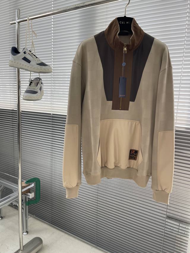 Donkey Brand's new Damier half-zip work sweatshirt from 2025Fw. This half-zip s
