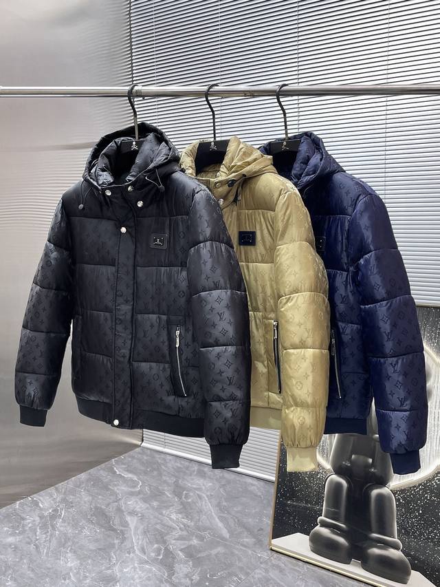 Louis Vuitton's new 2025 winter hooded padded jacket, a high-end version! Custo
