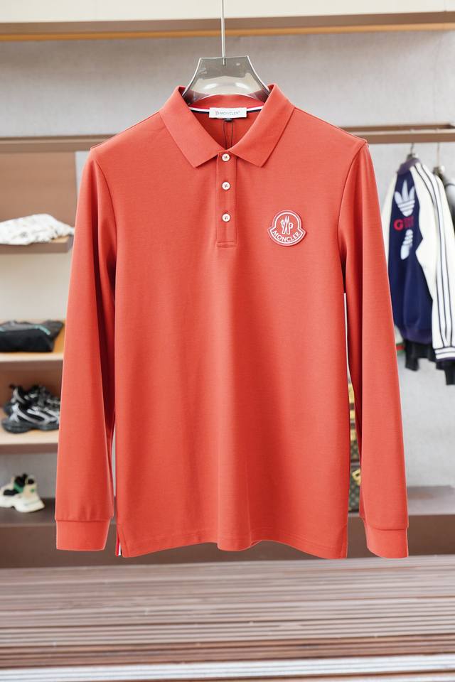 Monkou-2025 Fall/Winter Collection New Long-sleeved Polo Shirt, designed with lu
