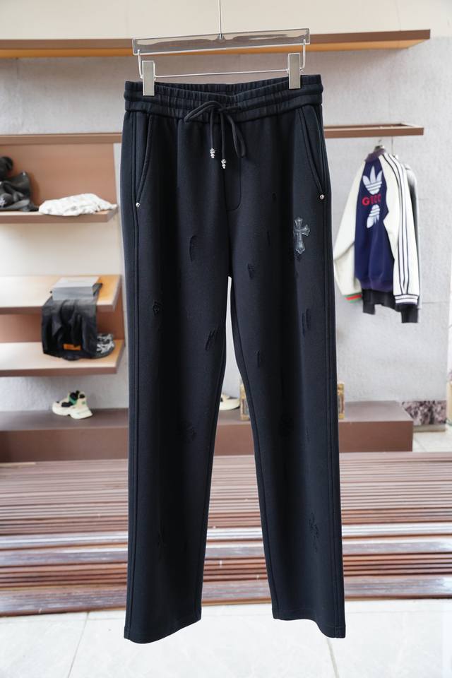 Chrome Hearts - 2025 Autumn/Winter Men's Casual Pants Ultrafine cotton casual p