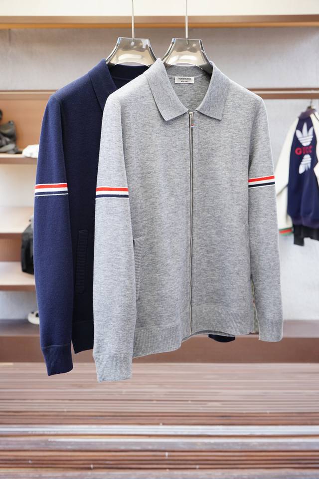 Tb12025, men's high-end lapel combed wool cardigan, sourced from a Shanghai trad