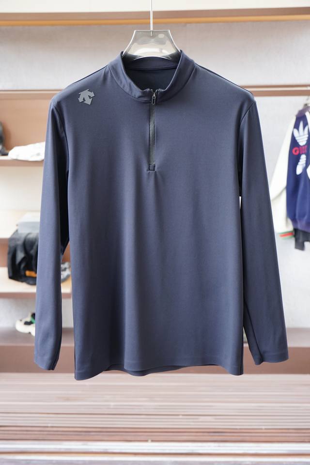 Descente's new long-sleeved polo shirt from the 2025 Fall/Winter collection fea