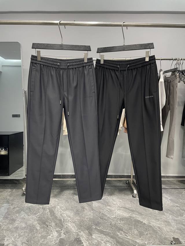 Coa25Fw New Fall/Winter High-Density Technical Cotton Drawstring Casual Pants, M