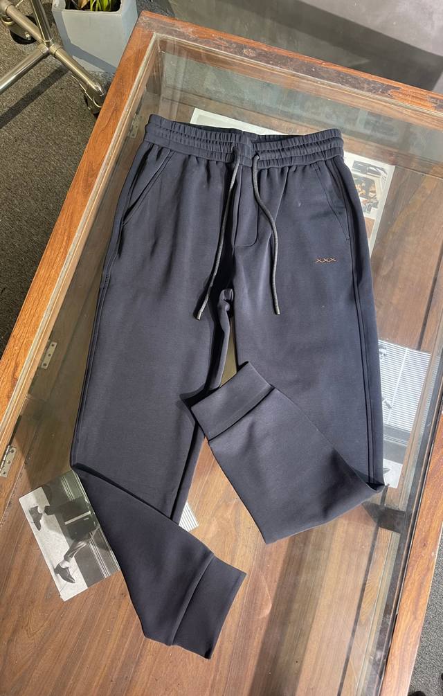 K7088 New autumn and winter Ermenegildo Zegna casual cuffed trousers, embroidere