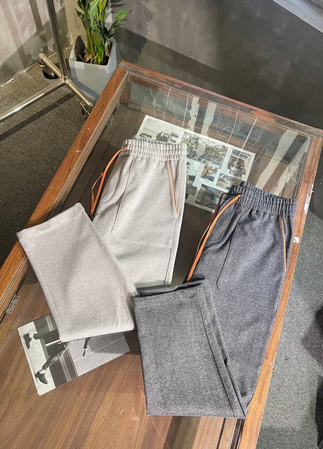 K7023 New Autumn and Winter Zegna Straight Casual Pants Customized Dark Pattern