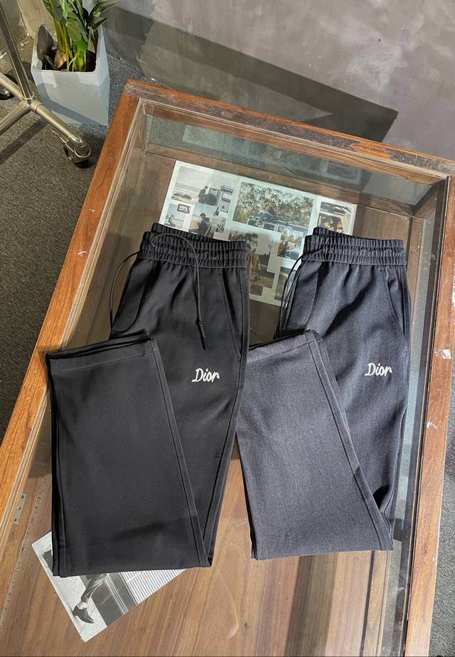 K7020 New autumn and winter Dior casual straight casual pants, embroidered small