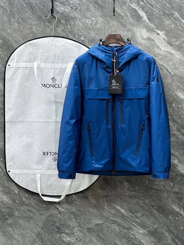 New Moncler men's Thurn hooded, fully laminated outdoor down jacket: Ski wear.